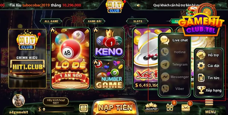 Các thành viên liên hệ với CSKH của cổng game hitclub